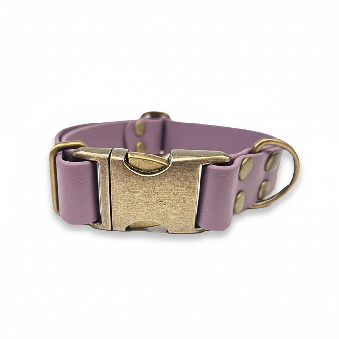 Mauve Waterproof Biothane Metal Clasp Dog Collar