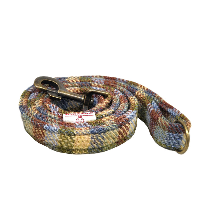 Moorland Country  Check Luxury Harris Tweed Dog Lead