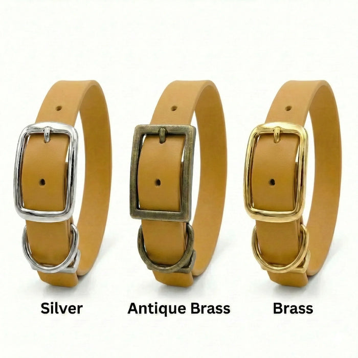 Mustard Waterproof Biothane Buckle Dog Collar