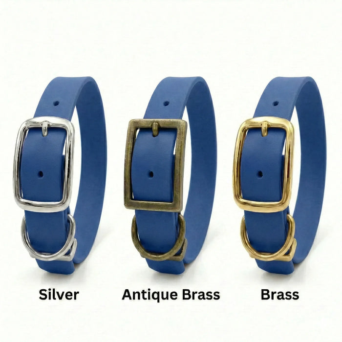 Navy Blue Waterproof Biothane Buckle Dog Collar