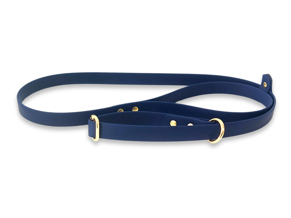 Navy Waterproof Biothane Dog Slip Lead