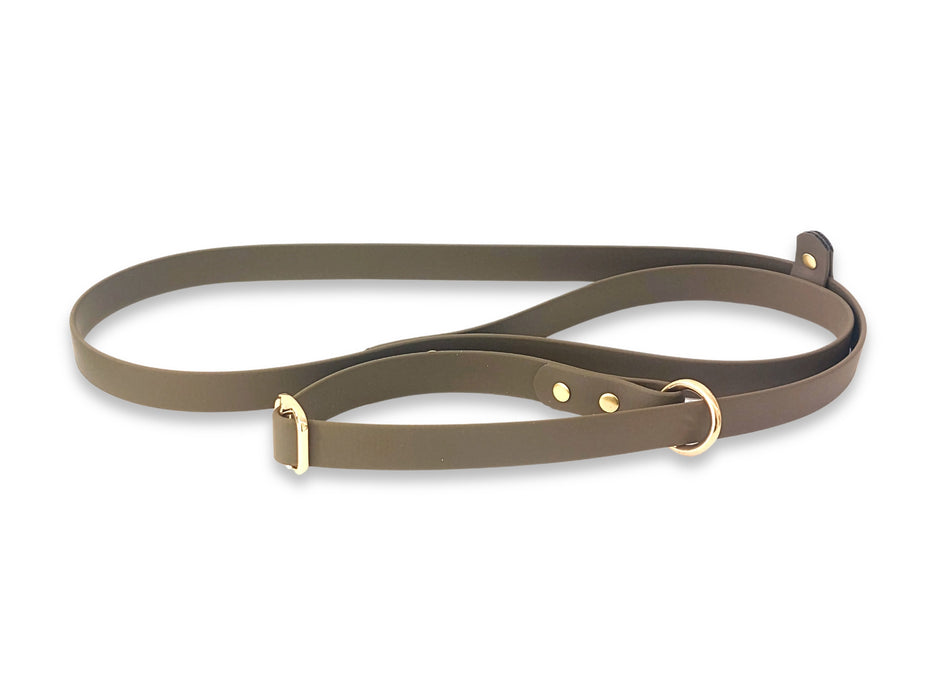Olive Waterproof Biothane Dog Slip Lead