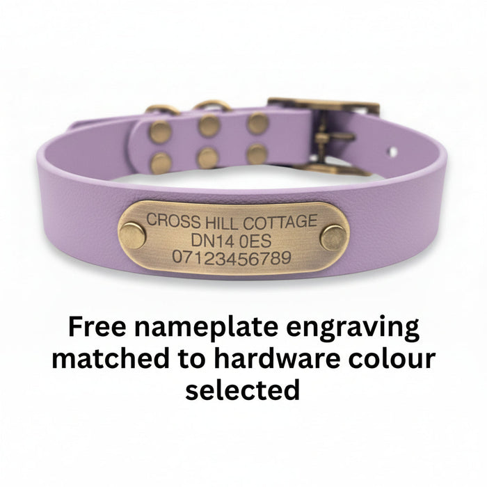 Pastel Pink Waterproof Biothane Buckle Dog Collar