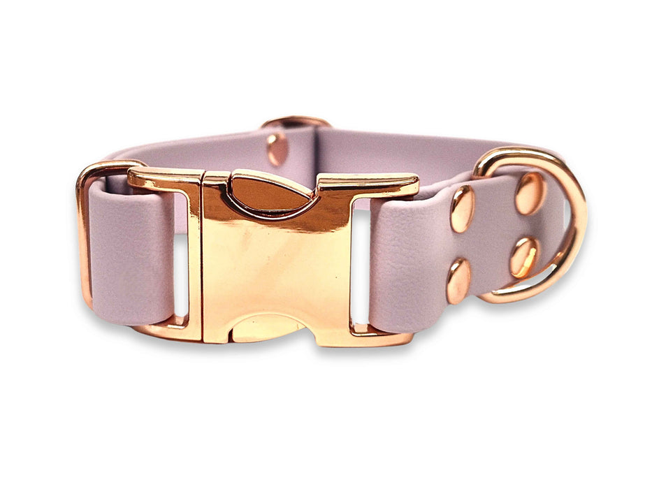 Pastel Pink Waterproof Biothane Metal Clasp Dog Collar