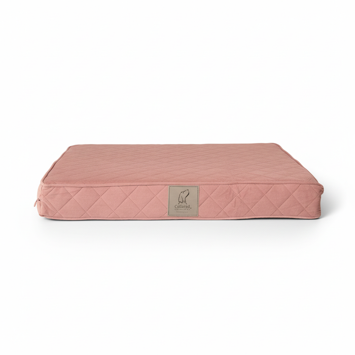 Collared Creatures Pink Velour Luxury Mattress Dog Bed
