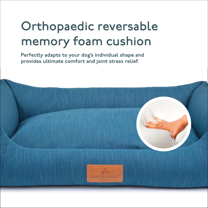 The Ultimate - Eco Friendly Orthopaedic Luxury Dog Bed, Teal Blue-Green