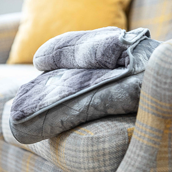 Luxury Grey Faux Fur Dog Blanket - Sofa Throw