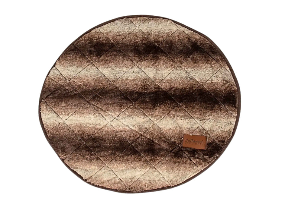 Collared Creatures - Luxury Brown Faux Fur Deluxe Cocoon Dog Blanket