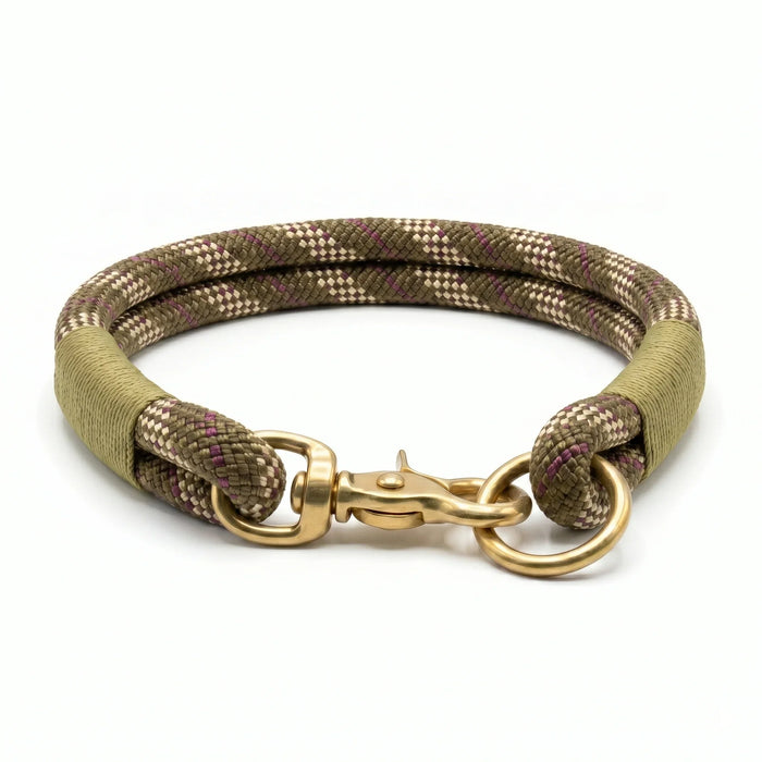 Scottish Tweed Handmade Rope Dog Collar with whipping