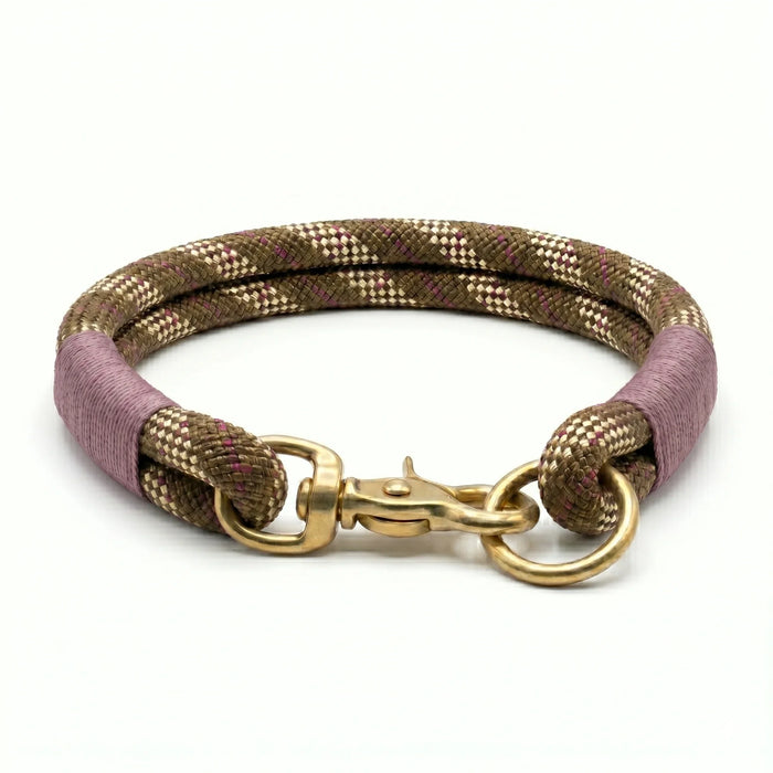 Scottish Tweed Handmade Rope Dog Collar with whipping