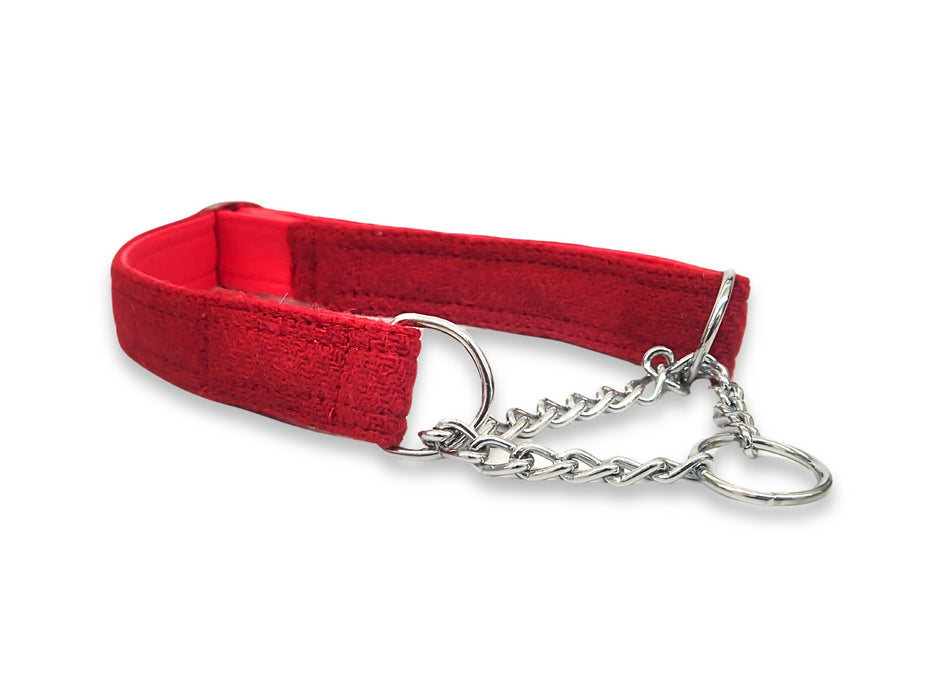 Simply Red - Martingale / Half Choke Luxury Dog Collar