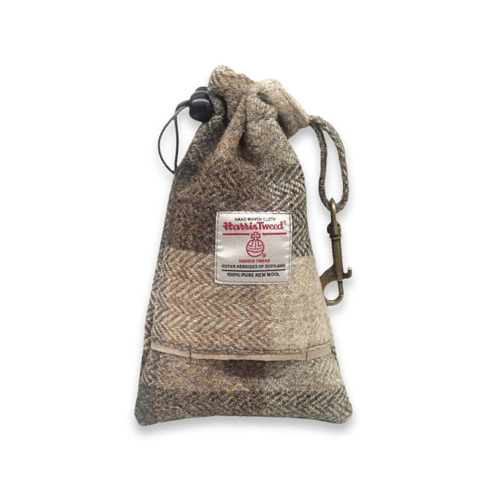 Stone Check Treat Bag With Built-In Poop Bag Dispenser