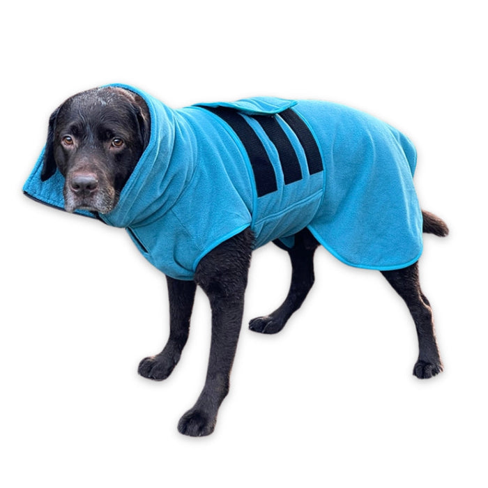 Teal Superior Perfectly Practical Dog Drying Coat