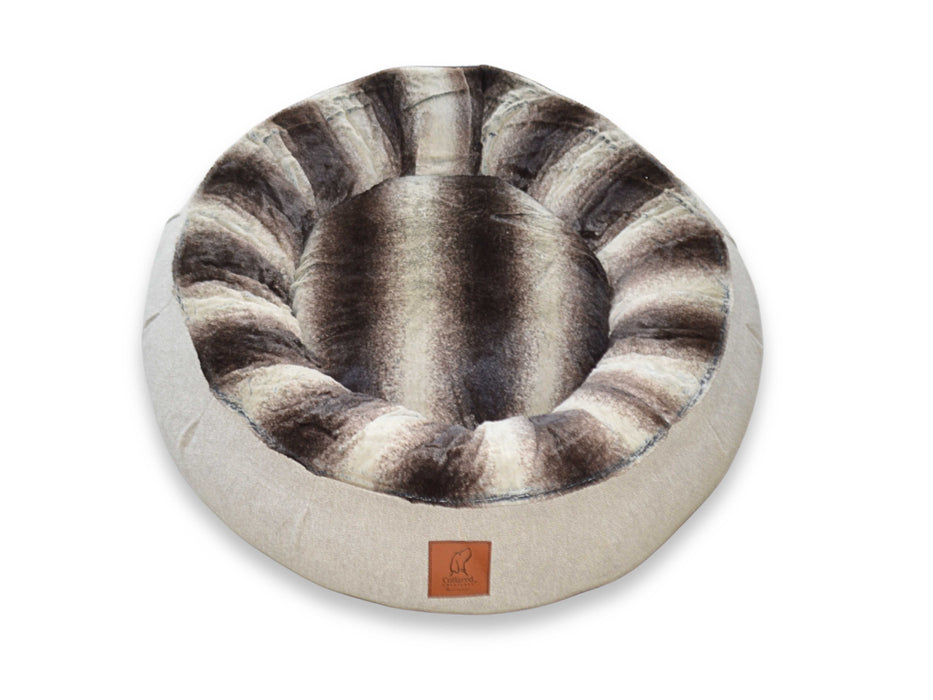 Brown Luxury Deluxe Donut Dog Bed