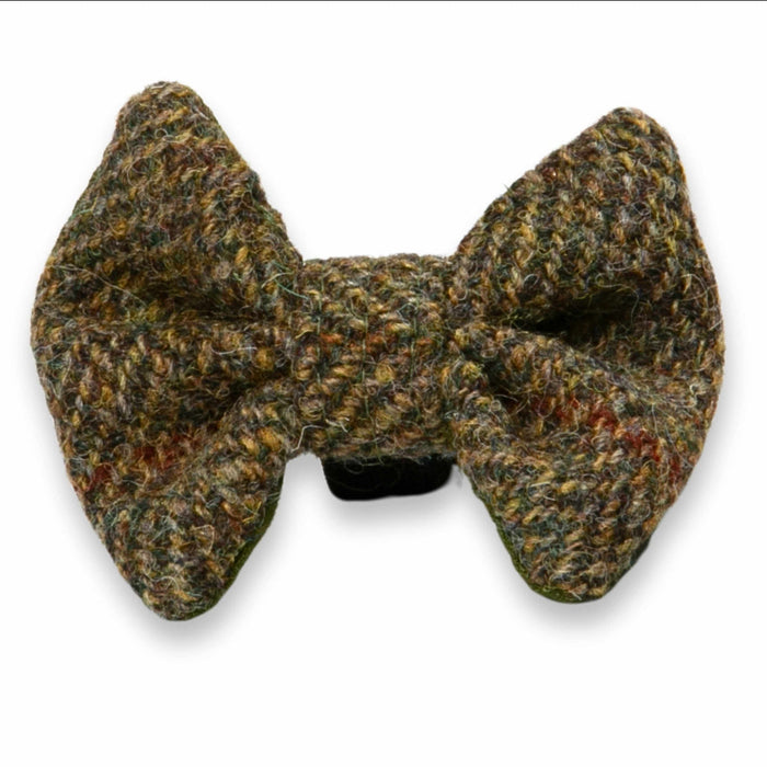 Totally Traditional Herringbone Luxury Harris Tweed Dog Bow Tie