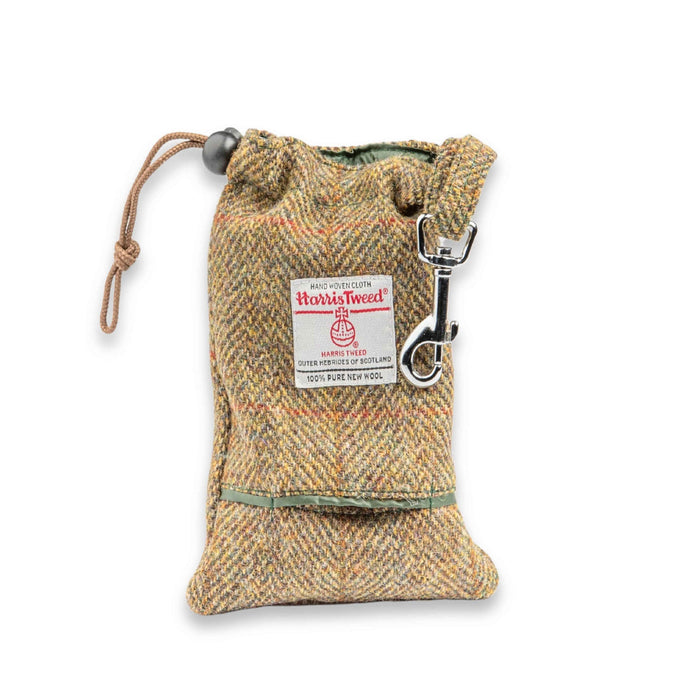 Totally Traditional Herringbone Harris Tweed Treat Bag With Built-In Poop Bag Dispenser