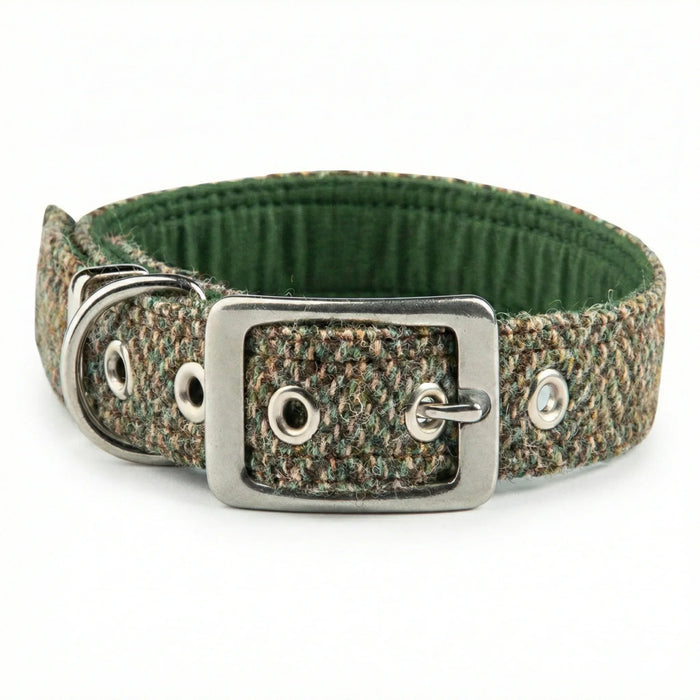 Totally Traditional Herringbone - Buckle Fastening Luxury Harris Tweed Dog Collar
