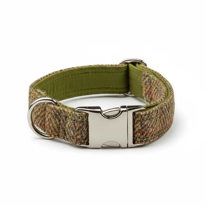 Totally Traditional Herringbone Harris Tweed Luxury Dog Collar
