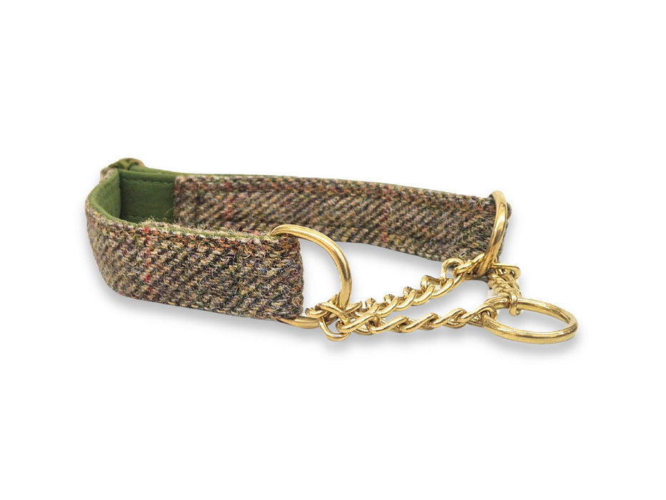 Totally Traditional Herringbone - Martingale / Half Choke Luxury Dog Collar