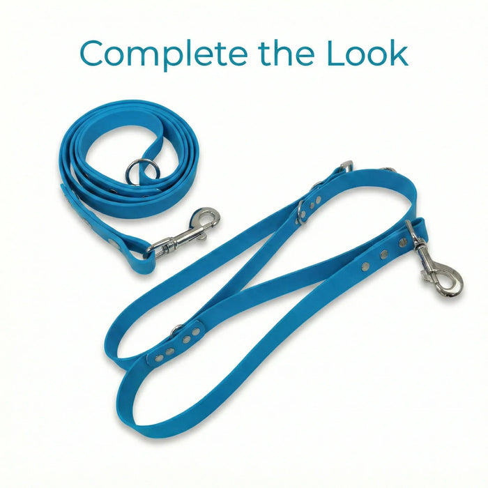 Turquoise Waterproof Biothane Buckle Dog Collar