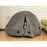 Collared Creatures Beds 60cm Diameter / With Curtain Collared Creatures - Green Tweed Deluxe Cocoon Luxury Dog Bed