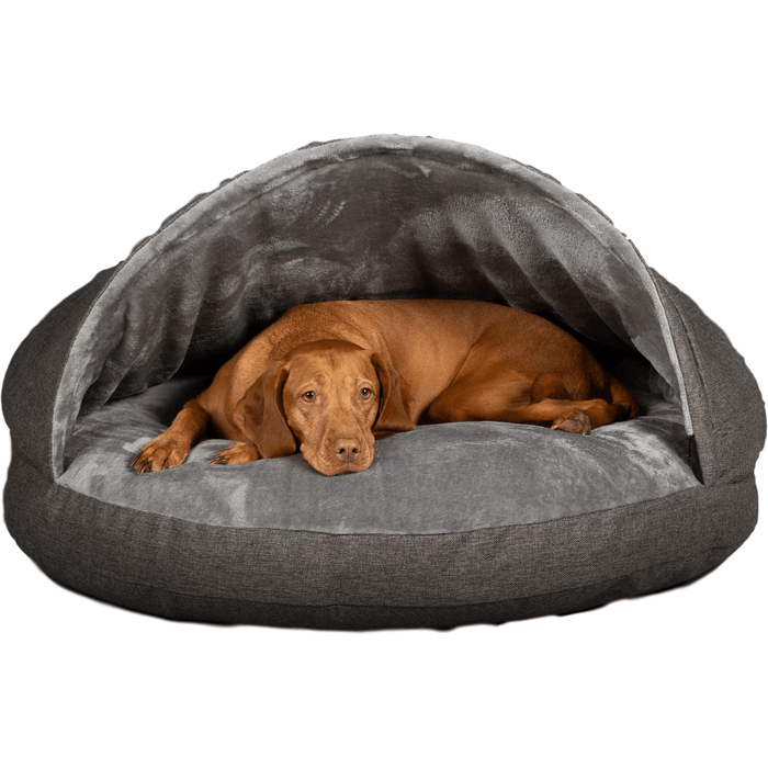 Collared Creatures Beds 65cm Diameter The Luxury Grey Cave Dog Bed