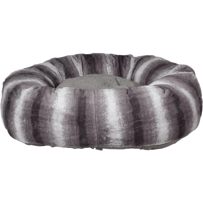 Collared Creatures Beds 66cm Diameter  x 25cm High) / Grey Luxury Deluxe Donut Dog Bed - Available in 2 Colours