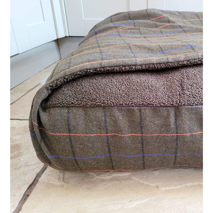 Collared Creatures Beds Collared Creatures - NEW Green Tweed Luxury Dog Snuggle Bed / Snuggle Sack /Sleeping Sack Luxury Dog Bed