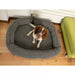 Collared Creatures Beds Luxury Grey Hoodied Bolster Dog Bed - Removable Hood