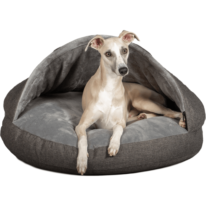 Collared Creatures Beds The Luxury Grey Cave Dog Bed