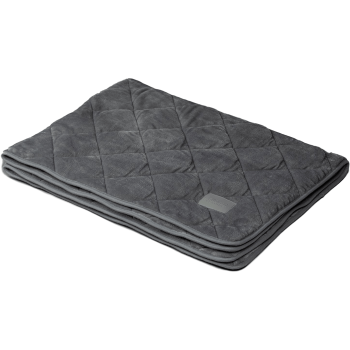 Collared Creatures Blanket Small Luxury Quilted Grey Pet Blanket