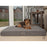 Collared Creatures Dog Beds Collared Creatures Grey Velour Luxury Mattress Dog Bed