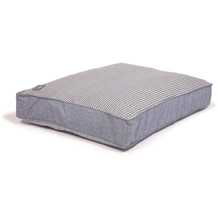 Danish Design Beds Medium 88 x 67 x 12cm / Blue/Cream Stripe Maritime Box Duvet Dog Bed