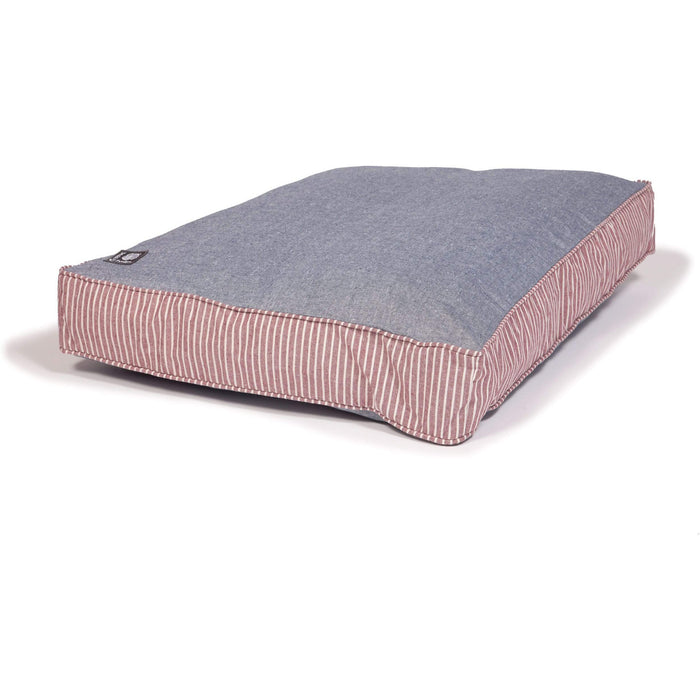 Danish Design Beds Medium 88 x 67 x 12cm / Red/Cream Stripe Maritime Box Duvet Dog Bed