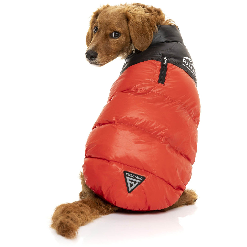 FuzzYard Dog Jacket Harlem Puffer Jacket - Red