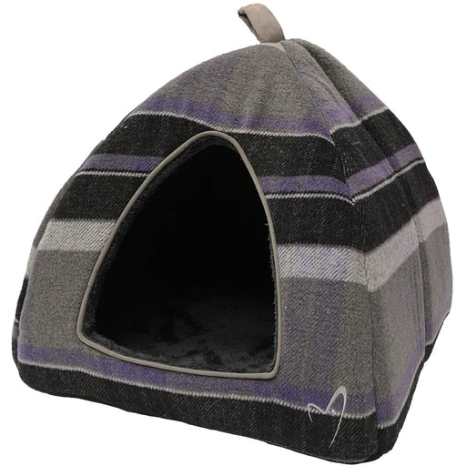 GorPets Beds Purple Check Camden Pyramid Pet Bed - Suitable for Cats & Dogs