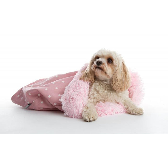 In Vogue Beds Baby Pink & Dotty Rose The Pooch Pod Dog Bed
