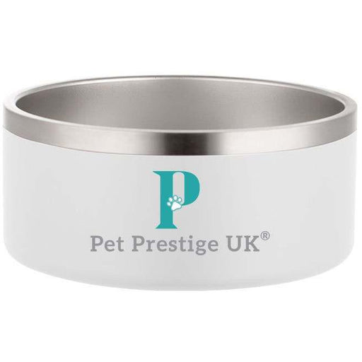 Pet Prestige UK Dog & Cat accessories Pet Prestige Steel Cat / Dog Feeding Bowl - White