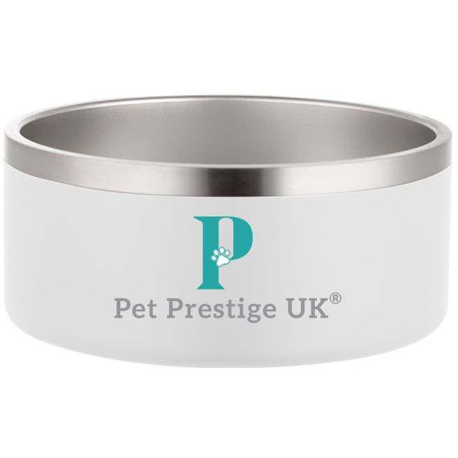 Pet Prestige UK Dog & Cat accessories Pet Prestige Steel Cat / Dog Feeding Bowl - White