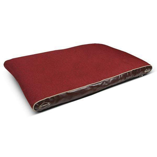 Scruffs® Beds 100 x 70 x 6cm / Red Scruffs® Hilton Memory Foam Orthopaedic Pillow Dog Bed