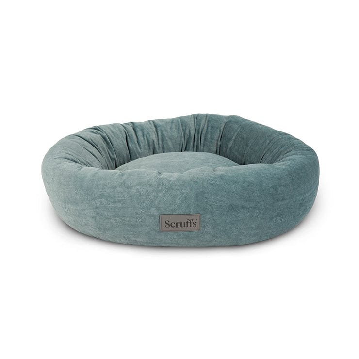 The Oslo Luxury Round Dog Bed Lake Teal — Pet Prestige UK